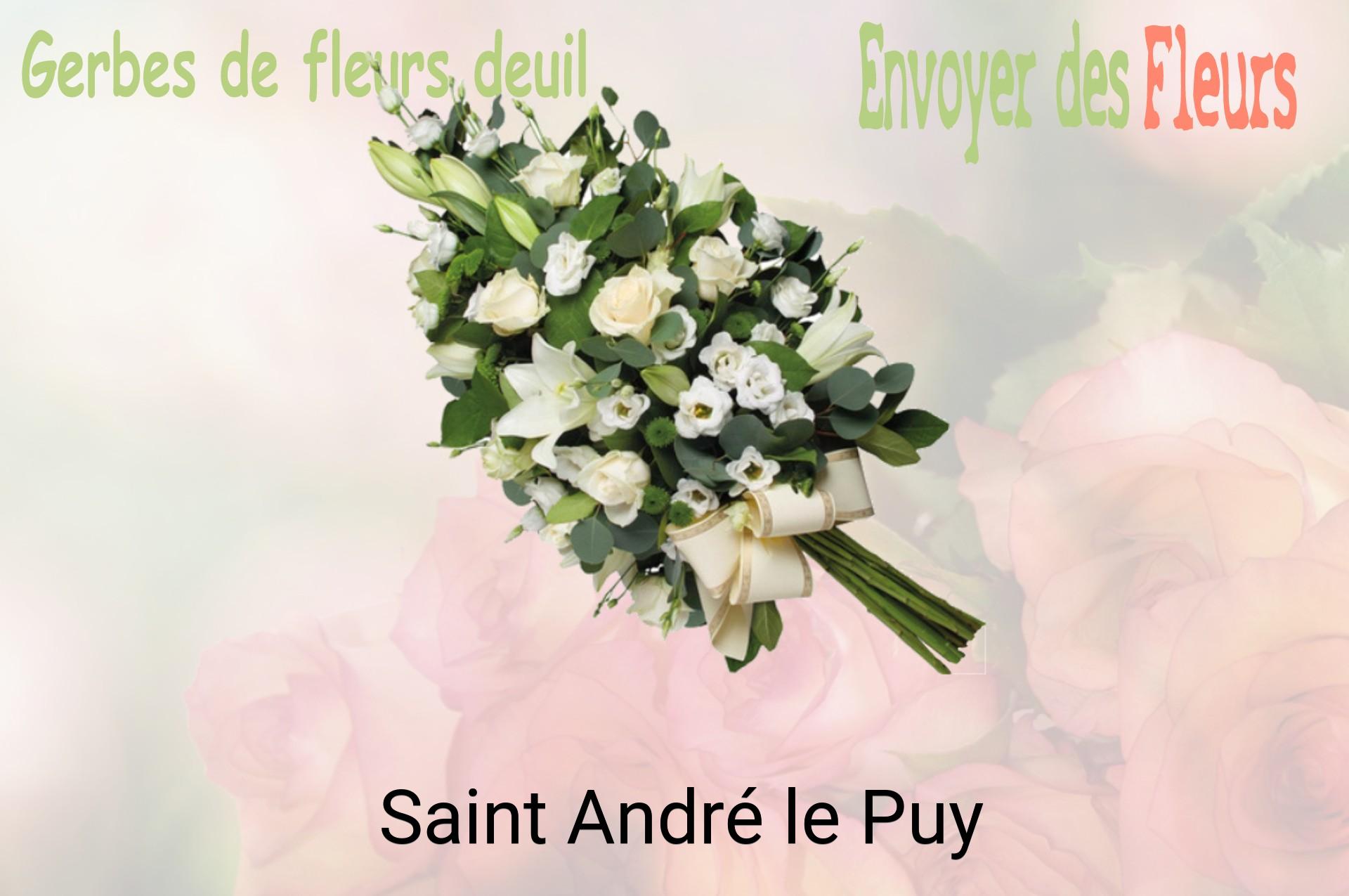 Gerbe de fleurs de deuil livrée à Saint-André-le-Puy